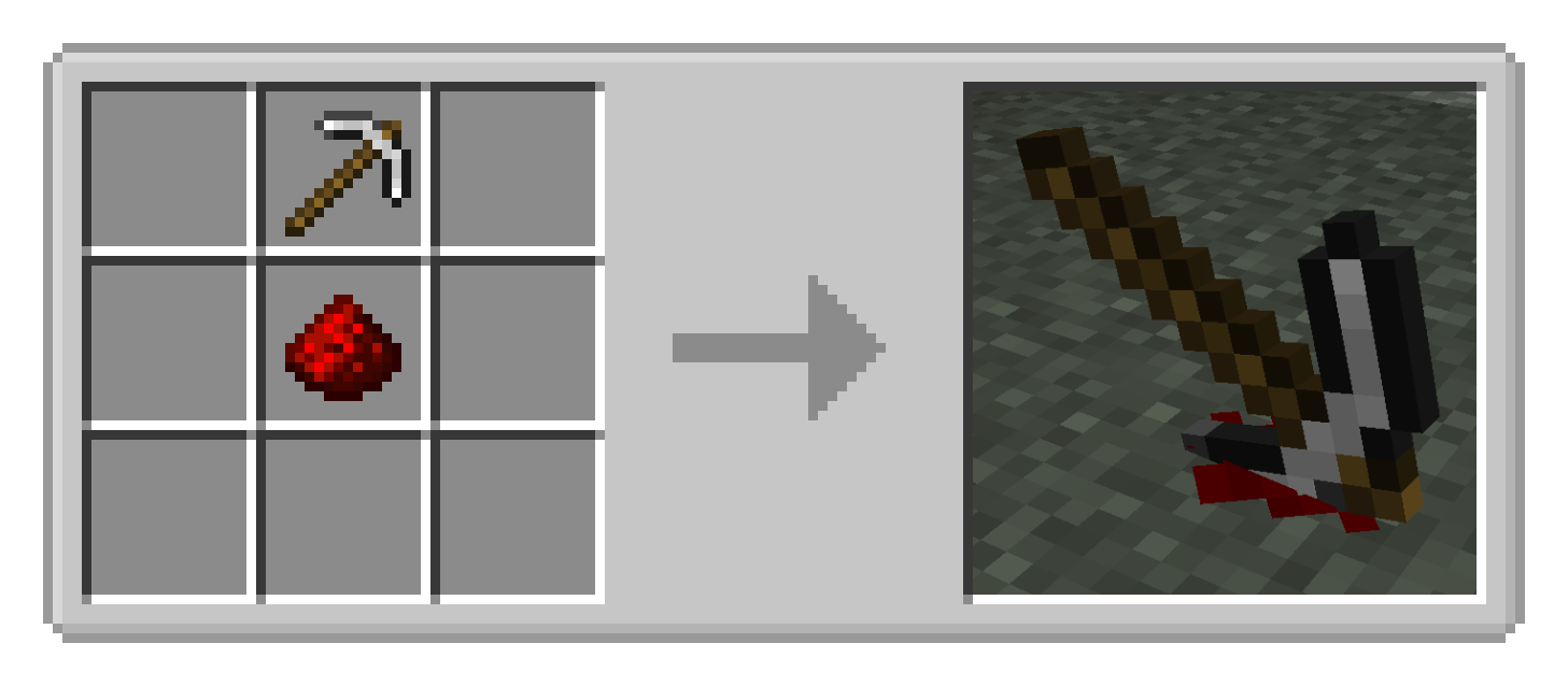 Bloody Pickaxe crafting recipe and preview
