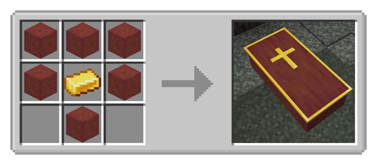 Coffin crafting recipe and preview