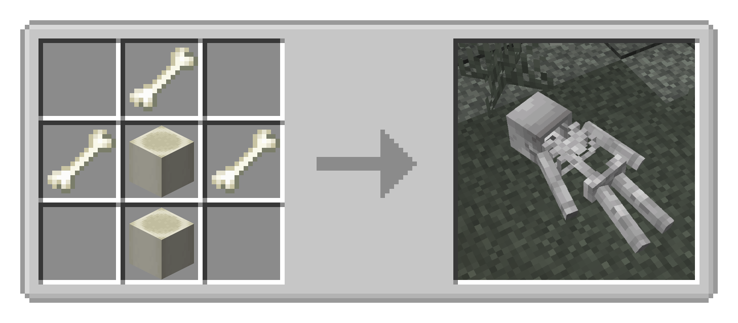 Skeleton Corpse crafting recipe and preview