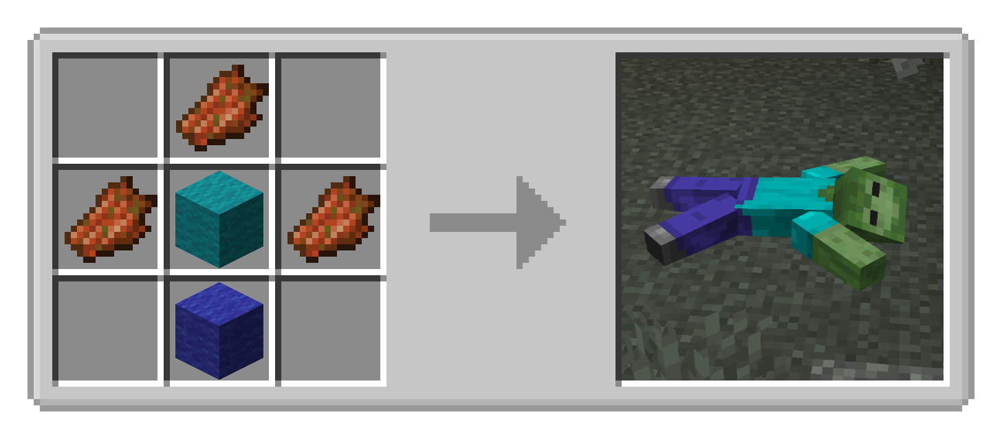 Zombie Corpse crafting recipe and preview